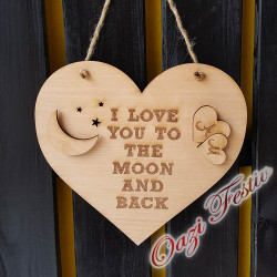 3D Wooden heart