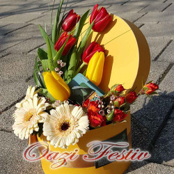 Bouquet of flowers in box